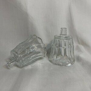 Clear Glass 4" Peg Candle Holders (set of 2)